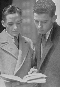 Students in the 1930s prepare for a quiz.