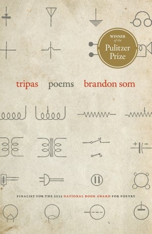 Cover of Tripas with design of electrical schematic symbols, black against a cream background