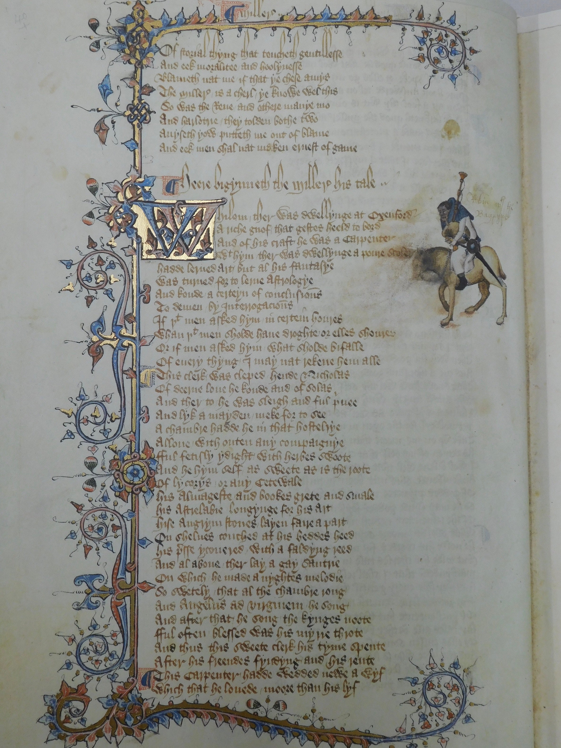 Facsimile Chaucer manuscript at Hillman Library